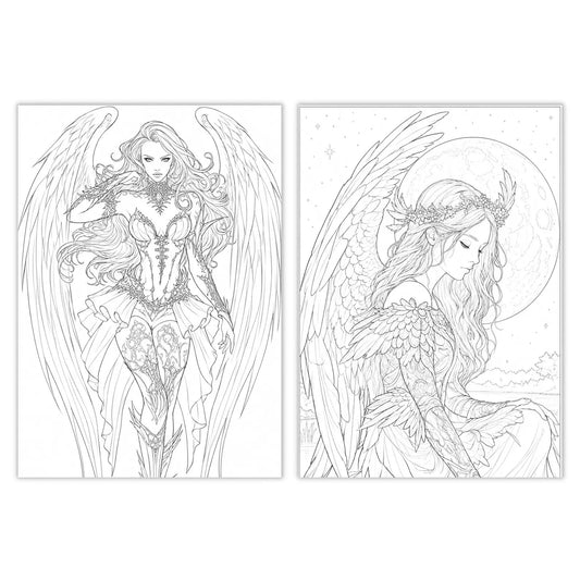 120+ Gothic Coloring Pages Bundle | Adult Gothic Coloring Book | Fantasy Coloring Sheets | Printable PNG Digital Download