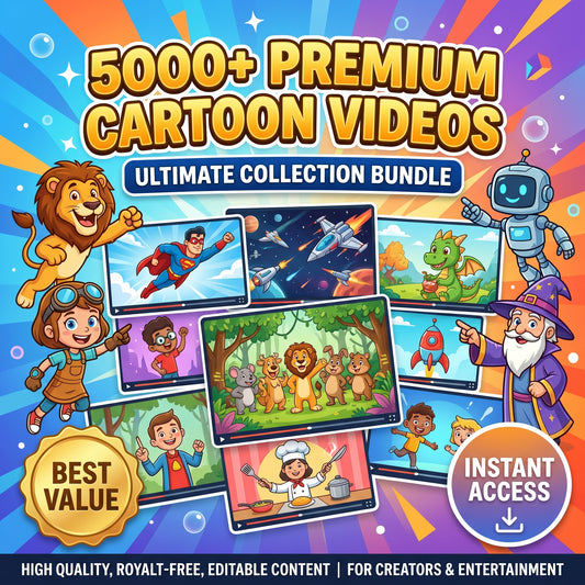 5000+ Cartoon Stories Bundle! | Copy-Right Free With Bonus