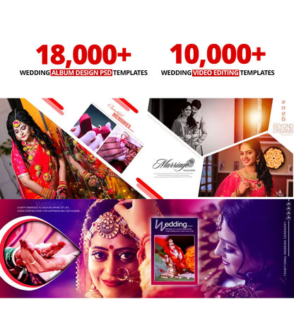 18000+ Wedding Album Design PSD & 10000+ Wedding Video Editing Templates